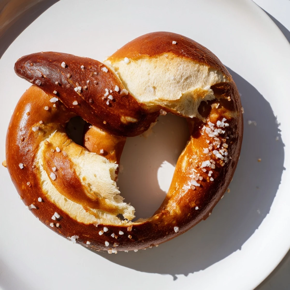 Warm Homemade Soft Pretzels, served hot with mustard, smell inviting and tasty for sharing.