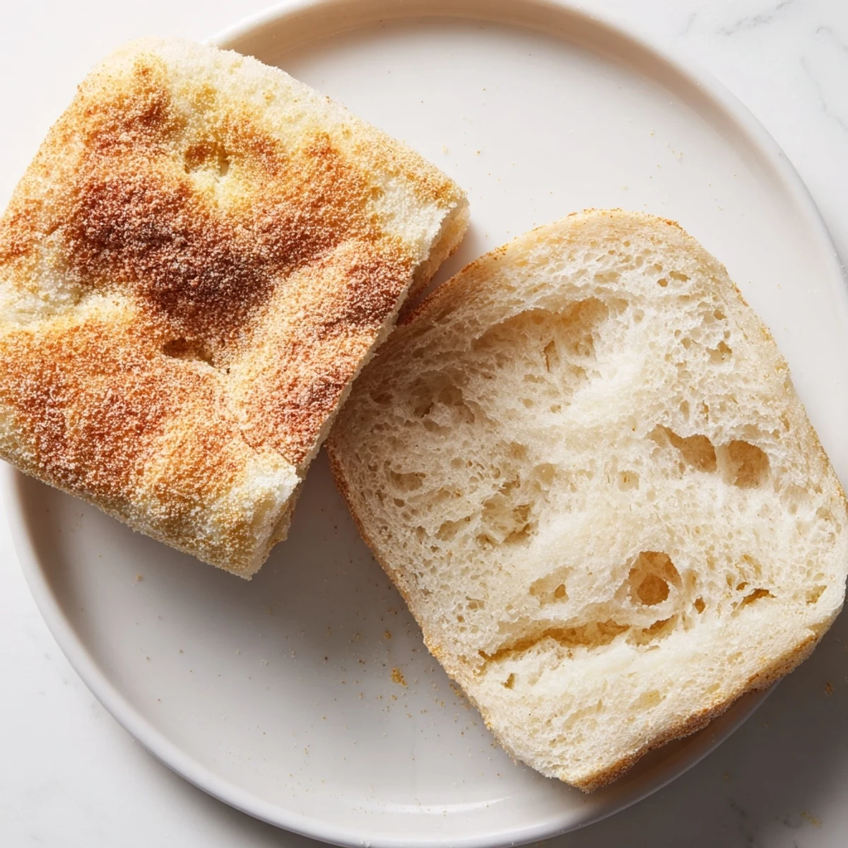 Golden, baked Sheet Pan English Muffins, ready to toast for breakfast with a delightful crumb texture.