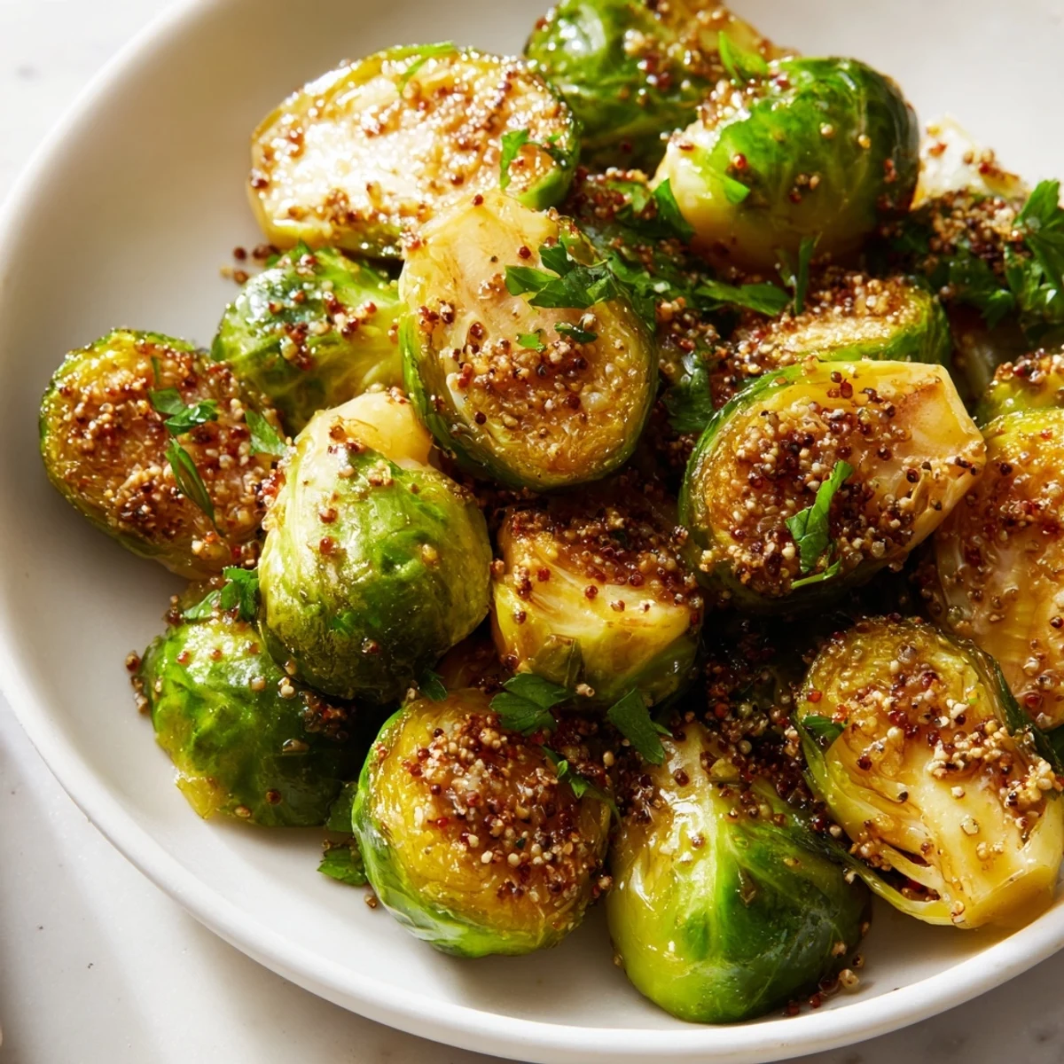 Honey Mustard Brussels Sprouts