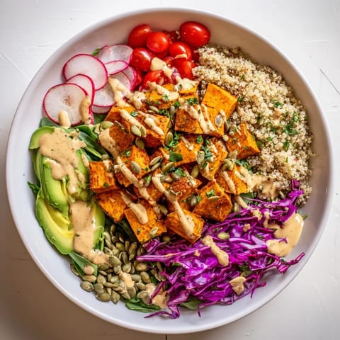 Veggie Bowl with Quinoa Tahini