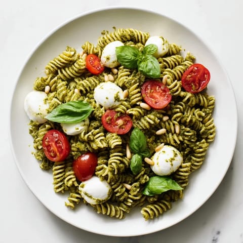 Cold Pasta Salad Pesto Mozzarella