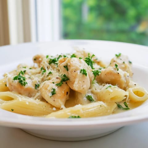 Quick Garlic Parmesan Chicken Pasta