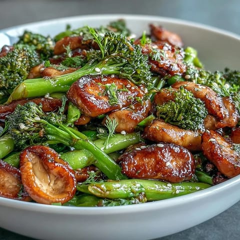 Healthy Chicken Stir-Fry with Broccoli and Snap Peas: Lean chicken breast stir-fried with vibrant veggies in a flavorful, low-fat sauce for busy weeknights.  