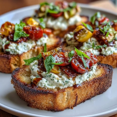 Garlic Butter Crostini Veggies