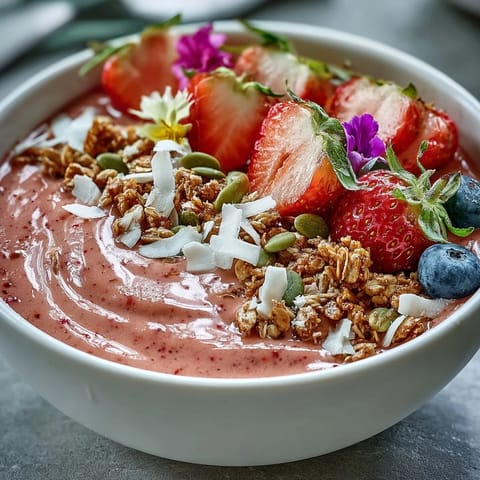Galentines Strawberry Smoothie Bowl
