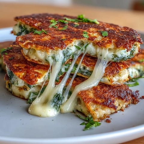 Golden-brown shamrock quesadillas stuffed with fresh spinach and sharp cheddar, served warm with sour cream and salsa.