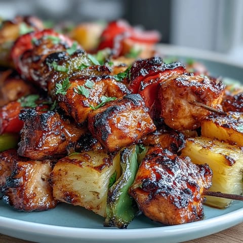 Grilled Chicken Pineapple Kabobs