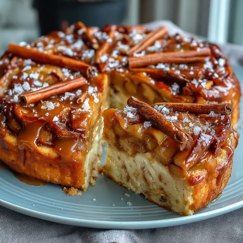 Sweet and salty caramel apples with crisp Granny Smith apples coated in homemade caramel and sea salt.  
