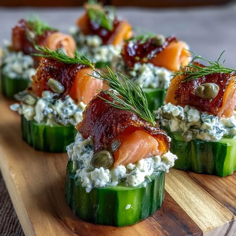 Cucumber Bites with Smoked Salmon
