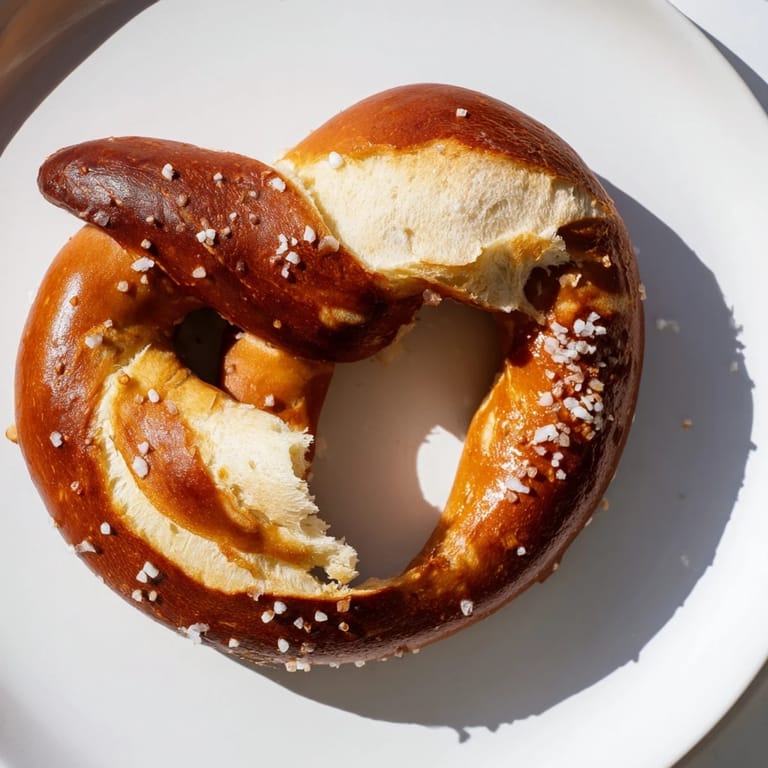 Warm Homemade Soft Pretzels, served hot with mustard, smell inviting and tasty for sharing.