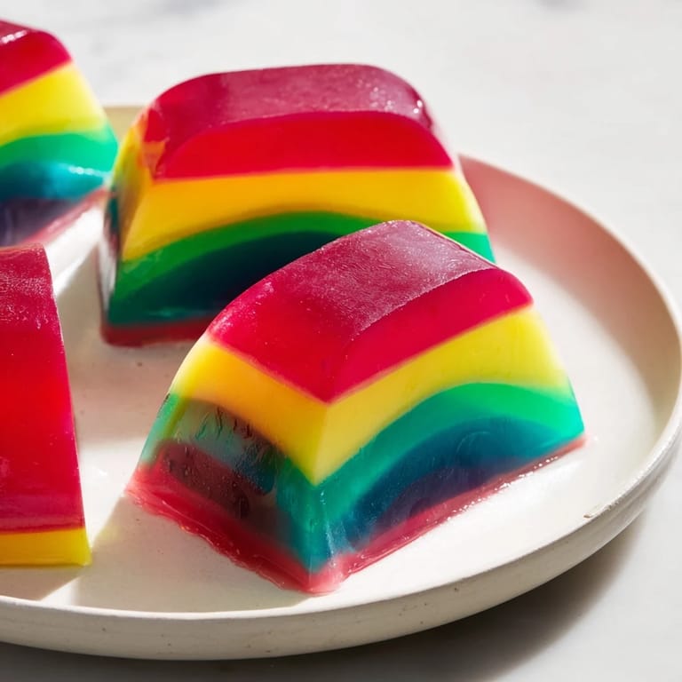 Vivid colors and flavor segments make this homemade, chilled Kaleidoscope dessert visually stunning.