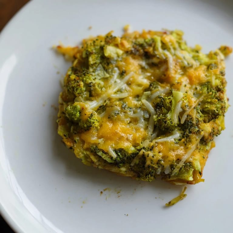 Close-up of freshly cooked Cheesy Broccoli Patties with melted cheese and crispy edges for dinner.