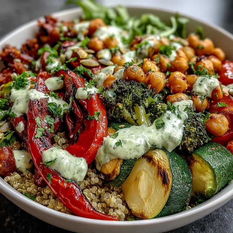 A warm vegetable and legume bowl features smoky paprika-seasoned broccoli and chickpeas, garnished with fresh parsley and toasted pumpkin seeds.