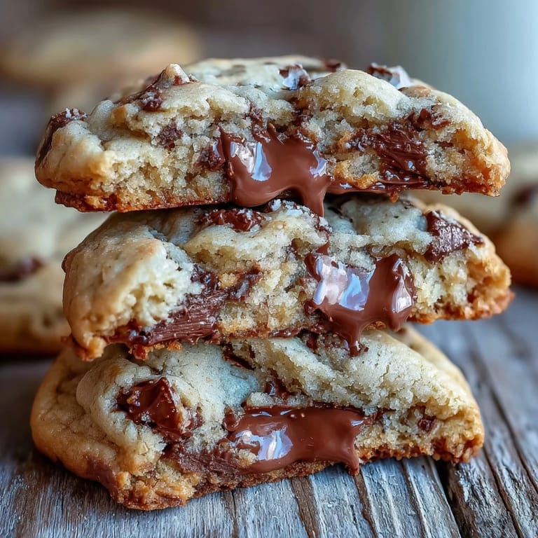 A stack of warm Yogurt Chocolate Chip Cookies reveals soft, chewy centers next to a cold glass of milk.