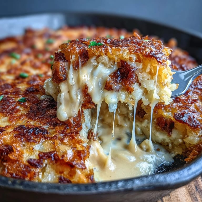 Savory breakfast skillet filled with tender ham, sautéed peppers, and melted cheddar, baked until bubbly and golden.
