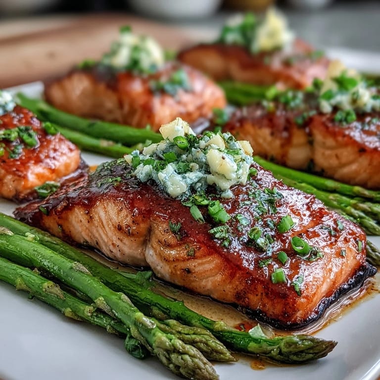 This vibrant Garlic Butter Salmon with Asparagus features tender fish and crisp veggies, drizzled in a rich, golden butter sauce.