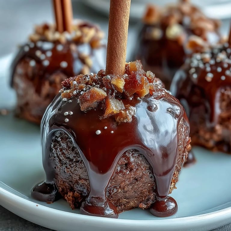 Chocolate cake pops dipped in black candy coating and topped with edible gold coins, creating a pot of gold look.